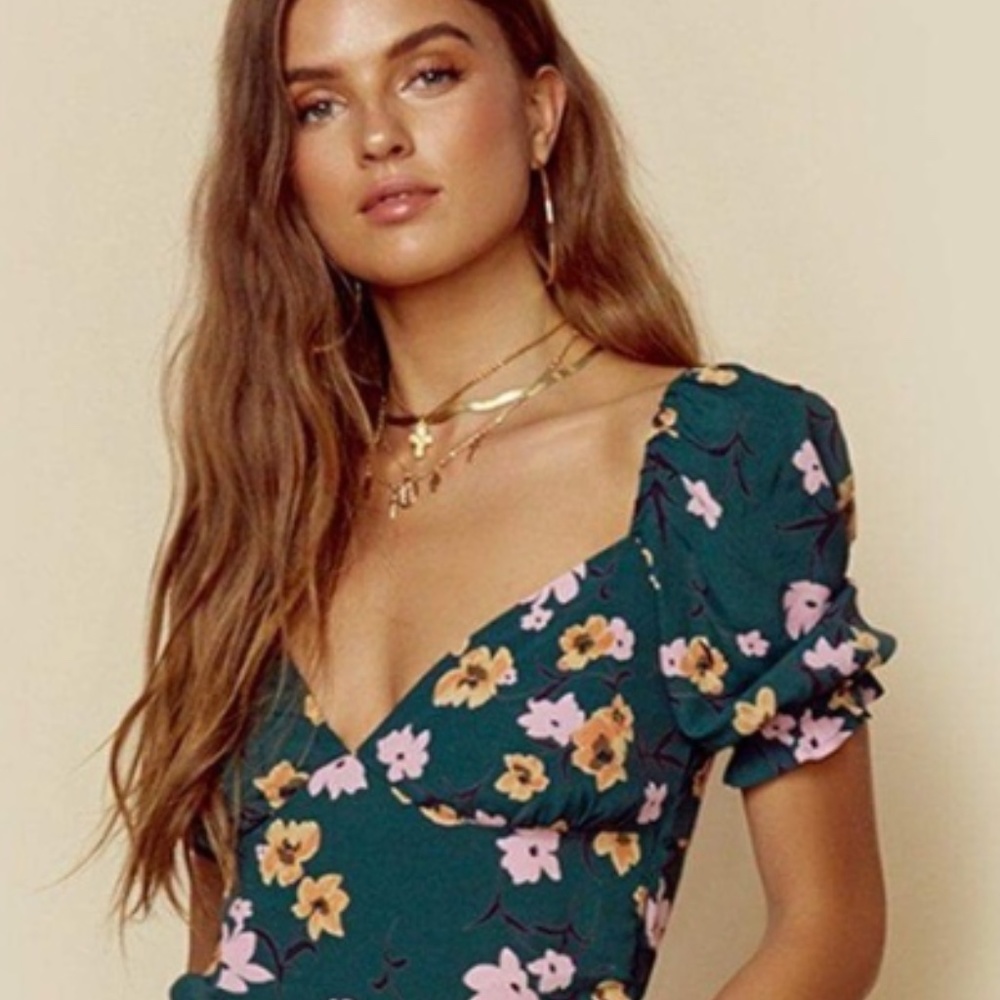 Flynn Skye - Wilson Top - Green Floral